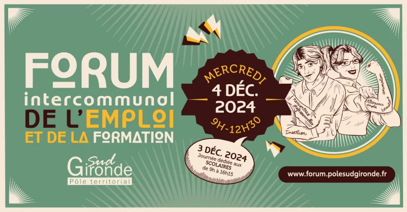 Forum intercommunal de l'emploi et de la formation en Sud Gironde - 4 décembre 2024